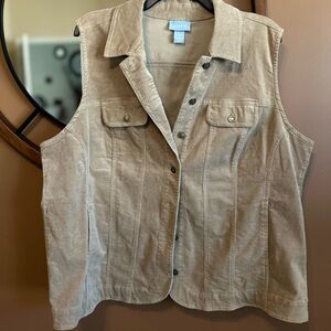 Tan Denim Vest